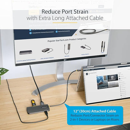 StarTech.com 6-in-1 USB-C Hub for Monitors, 4K 60Hz HDMI Video, Gigabit Ethernet - Image 5