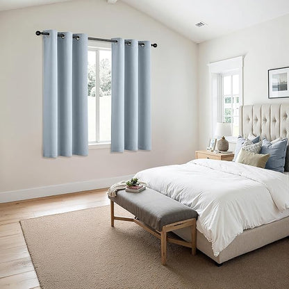 MIULEE Light Blue Blackout Curtains - Image 6