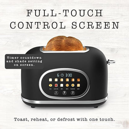 Rae Dunn Retro Digital Electric Toaster, 2 Slice Stainless Steel Toaster - Image 2
