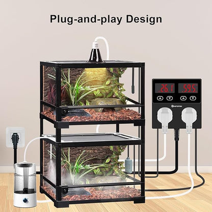 KETOTEK Digital Temperature and Humidity Controller Outlet, Reptile Thermostat - Image 3