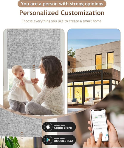 Kincmo Motorized Blinds with Remote, 100% Blackout Motorized Roller Shades Work - Image 2