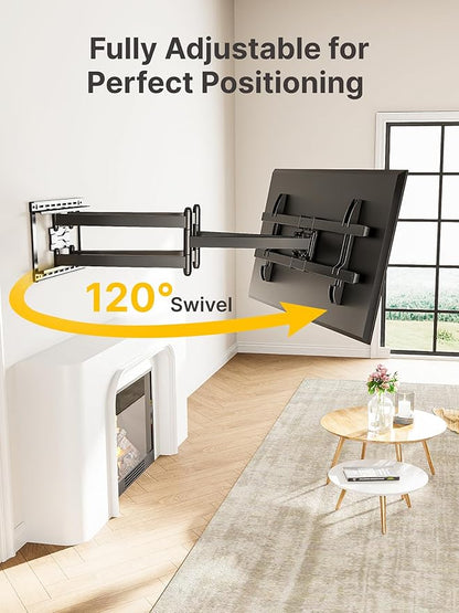 monTEK Long Arm TV Wall Mount for Most 43-90 Inch TVs, 42.5 Inch Long Extension - Image 7