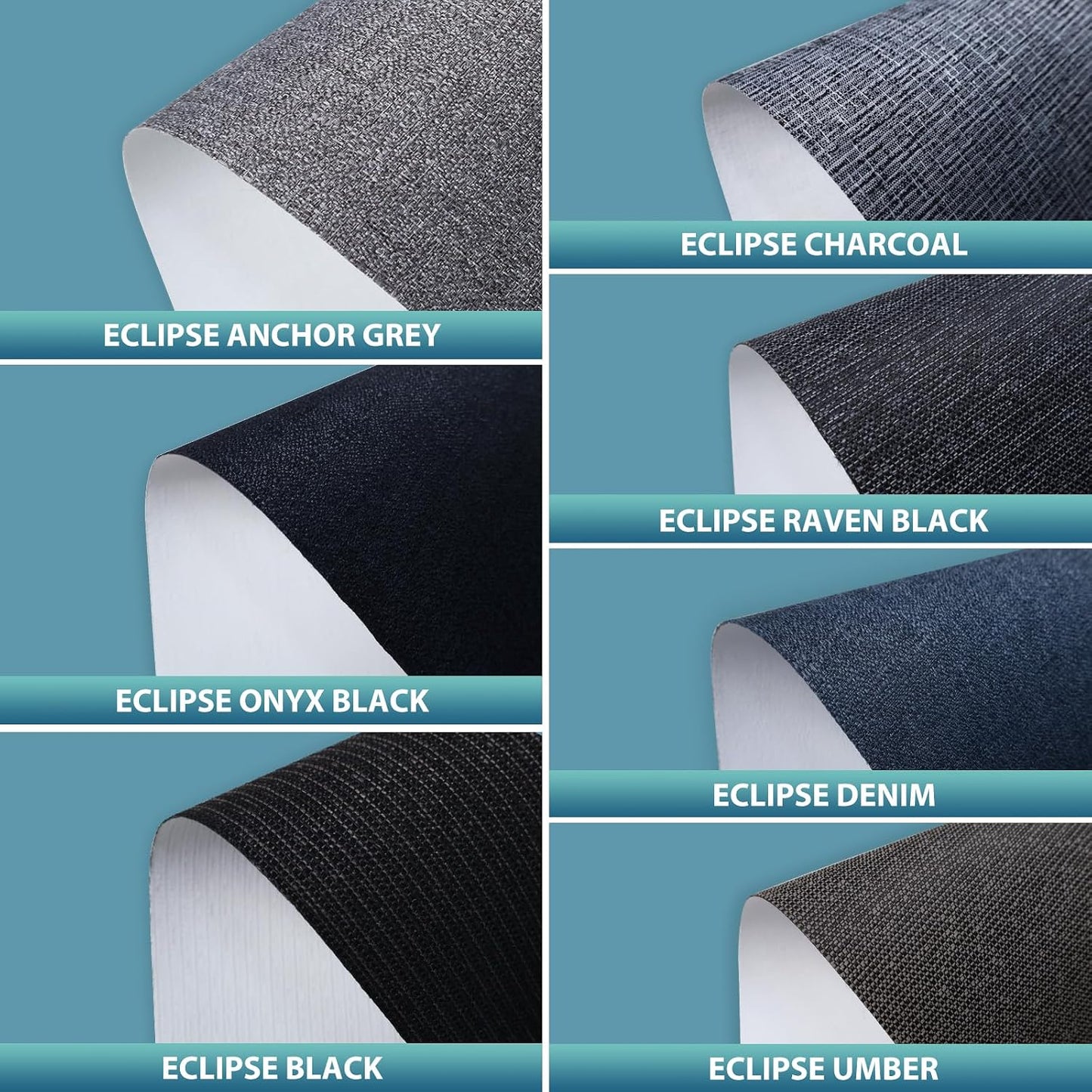 SmartWings 100% Blackout PoE Hard-Wired Roller Shades, Fabric Sample