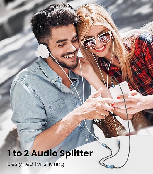 Tisino Headphone Splitter 3.5mm, Aux Splitter 2 Female to 1 Male, 3.5mm TRS - Image 5