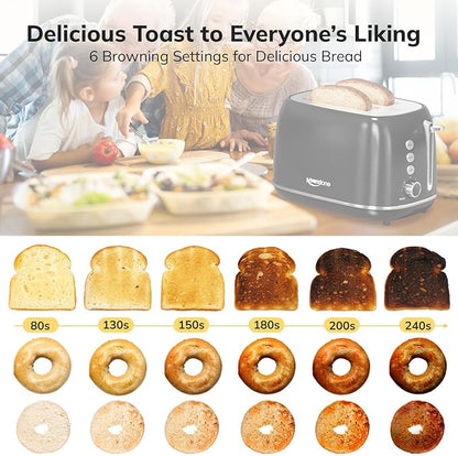 2 Slice Retro Stainless Steel Toaster - Image 3