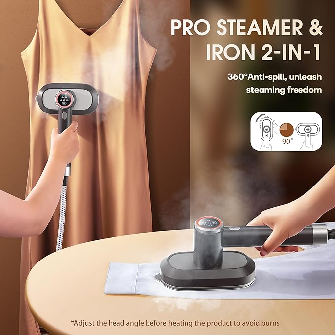 Newbealer 2In1 Pro Steam Station Iron, 1550W Turbo 3-level Steam & 3 Dry Heat - Image 7