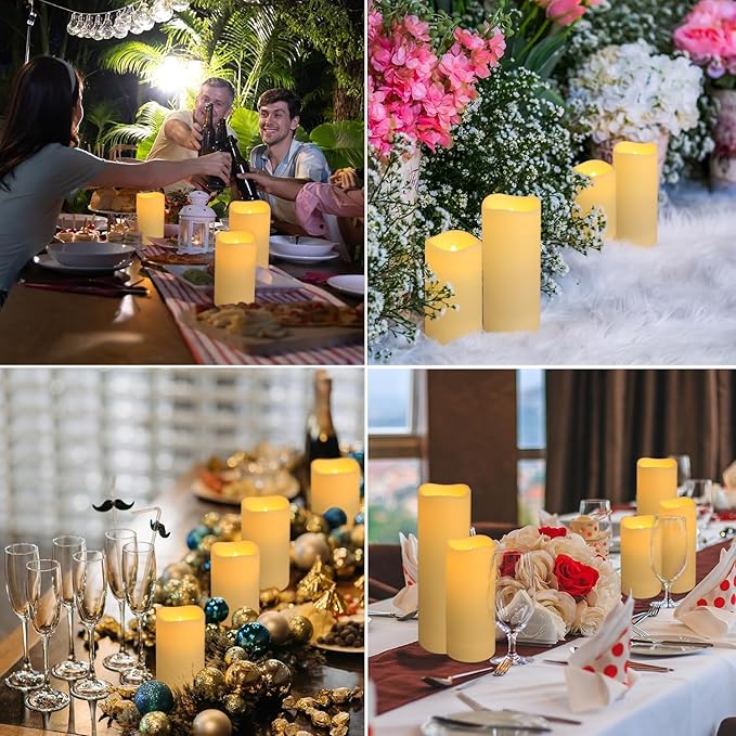 Set of 24 Waterproof Outdoor Flameless Candles, LED Candles - Image 2