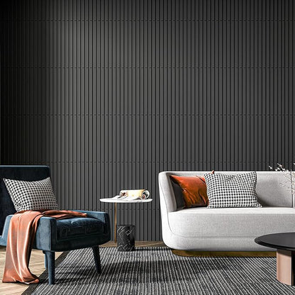 Art3d Slat Wall Panel, 3D Fluted Textured Panel 12-Tile 19.7 x 19.7in. - Image 4