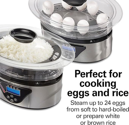 Hamilton Beach Digital Electric Food Steamer & Rice Cooker - Image 5