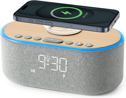 uscce Alarm Clock Bluetooth FM Radio: 10W Stereo Sound Speaker by USCCE