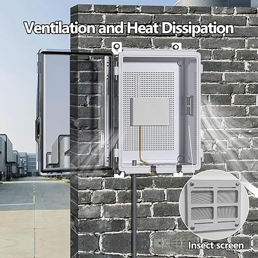 ABS Electrical Junction Box, Ventilated Design, Cable Grommets, IP65 Waterproof - Image 3