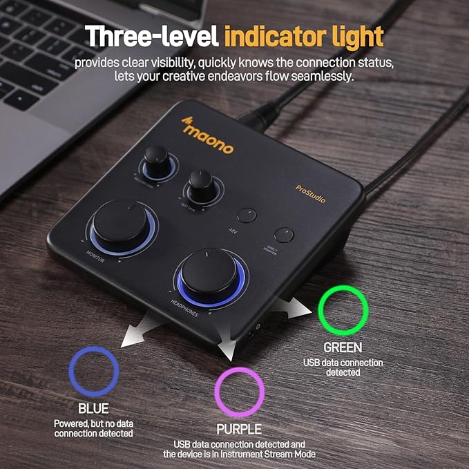 MAONO USB Audio Interface for PC: Interface - Image 6