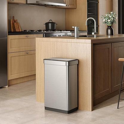 EKO EcoNova 13.2 Gallon/ 50L Automatic Sensor Kitchen Trash Can, Stainless - Image 4