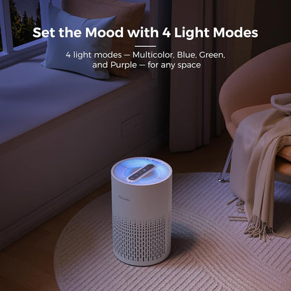 purivortex air purifiers for home, covers up to on a desk or shelf