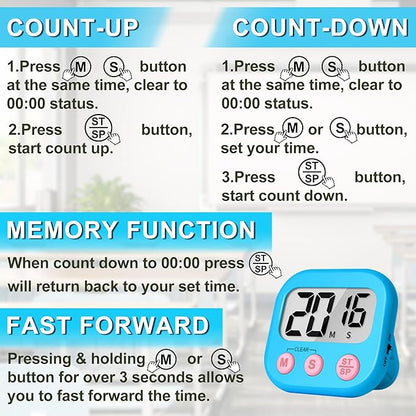 ZILLEEN Classroom Timer for Kids Teachers 2 Pack Digital Timers - Image 7