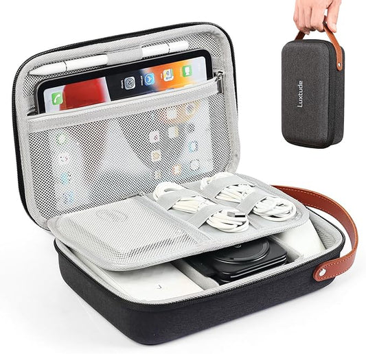 Luxtude Tech Organizer Travel Case, Portable Electronics Organizers, Hard Case by Luxtude