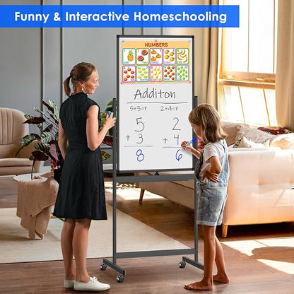 maxtek Magnetic Mobile White Board, 40 x 24 Double Sided Dry Erase Board - Image 7