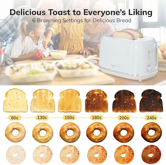 Retro 2 Slice Stainless Steel Toaster - Image 3