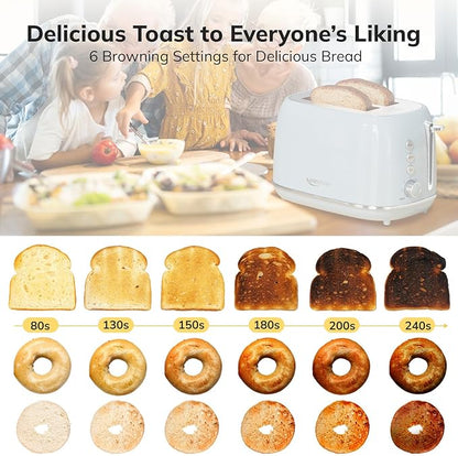 Retro 2 Slice Stainless Steel Toaster - Image 3