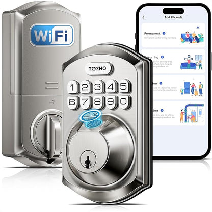 TEEHO TE012W WiFi Smart Lock, Fingerprint Door Lock by TEEHO
