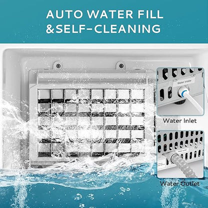 Commercial Ice Maker Machine 85Lbs/Day, 24Lbs Storage, Built-in Undercounter - Image 5