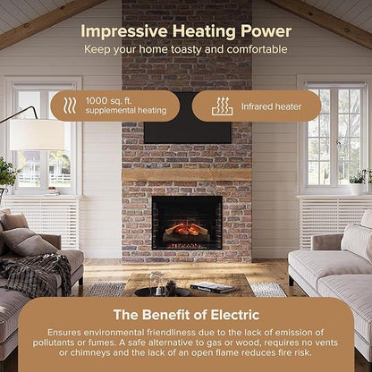 Modern Ember Uptown 33" Smart Electric Fireplace Insert - Image 6
