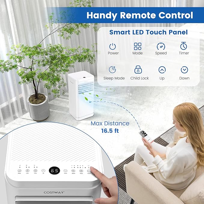 COSTWAY 10000 BTU Portable Air Conditioner, Personal AC Unit - Image 4