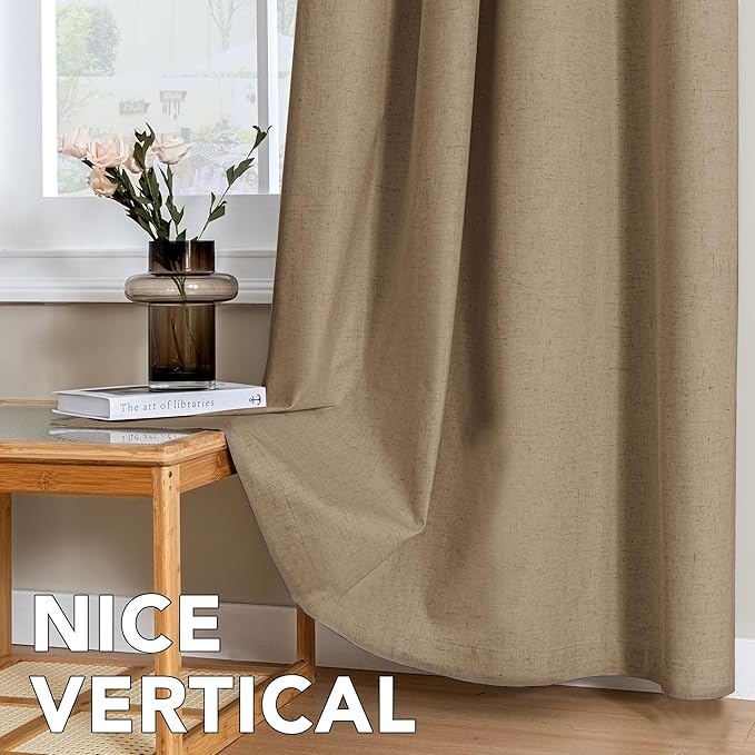 H.VERSAILTEX Linen Curtains 100% Blackout Curtains - Image 7