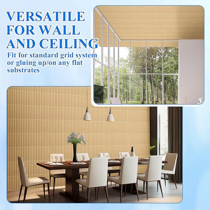 Nuanchu 32 Pcs 3D Slat Wall Panels 12 x 12 Inch PVC Fluted Textured Panel - Image 6