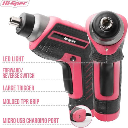 Hi-Spec 35-Piece Tool Kit with 3.6V USB Small Electric Screwdriver Set - Image 3