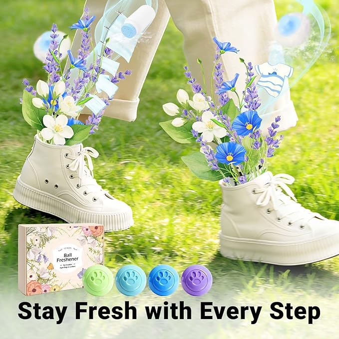 STRN Sneaker Deodorizer Balls 12 Packs, Linen & Lavender & Jasmine & Baby - Image 5