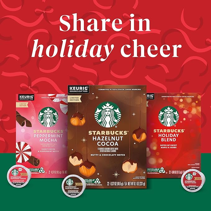 Starbucks K-Cup Coffee Pods, Peppermint Mocha Naturally Flavored Coffee - Image 7