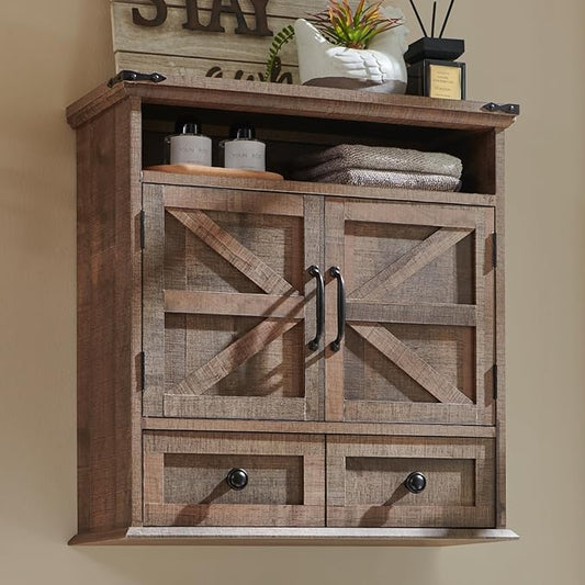 ACCOHOHO Bathroom Wall Cabinet, Farmhouse 24" Wide Medicine Cabinet by ACCOHOHO