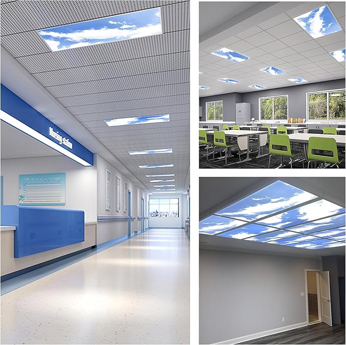 4-Pack 2x4 LED Flat Panel Light, Drop Ceiling Light Fixture - Image 8