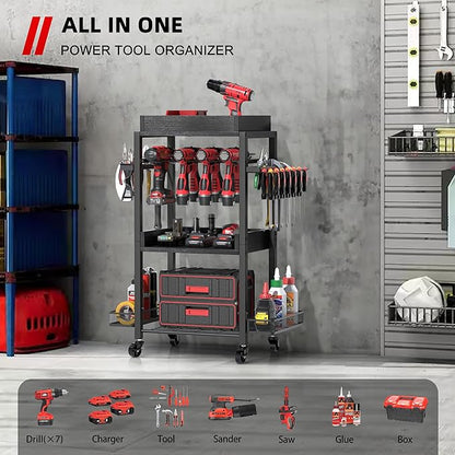 Olakee Power Tool Organizer Garage Storage Organization Shelving Tool Holder - Image 3