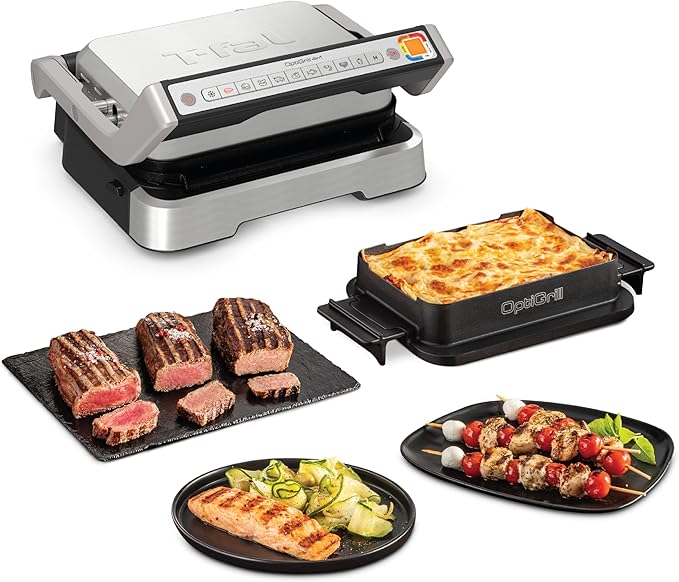 T-fal, Electric Grill, OptiGrill 4in1, Stainless Steel, 9 Automatic Cooking by T-falbrand