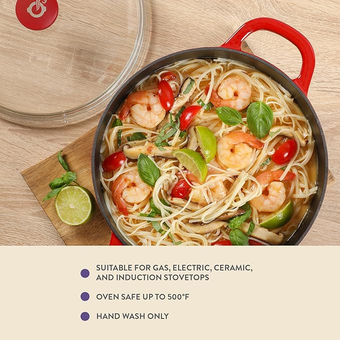Crock Pot Artisan 7-Quart Round Enameled Cast Iron Dutch Oven - Image 4