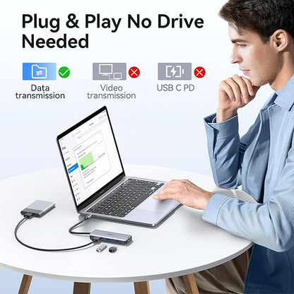 USB-C Hub Multiport Adapter for MacBook Air/Pro - 6 in 1 HDMI Dongle - Image 6