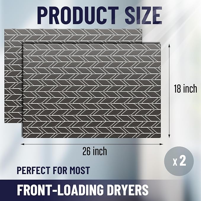 Teenyyou 2 Pcs 26" x 18" Dryer Top Protector Mat, Washer and Dryer Topper - Image 2