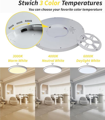 4pack 12 Inch Flush Mount Ceiling Light, 24w Led Ceiling Light, - Image 5