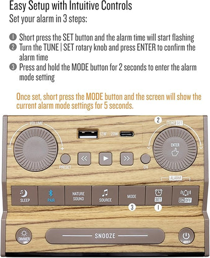 Soundfreaq Sound Rise II, SFQ-16: Bedside Alarm Clock Radio & Bluetooth Speaker - Image 6