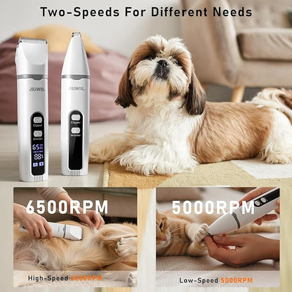 Dog Clippers for Grooming, 4 in 1 Dog Grooming Kit Hair Clipper - Image 2