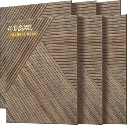 Autorific Acoustic Wall Panels, 6 Pack Total Size 72 x 48 Inches, Self-Adhesive by AUTORIFIC