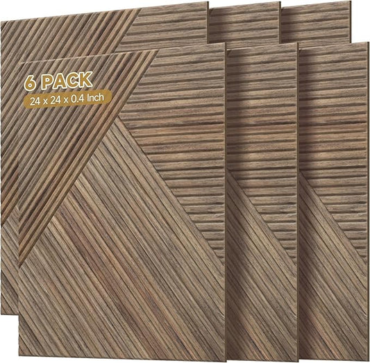 Autorific Acoustic Wall Panels, 6 Pack Total Size 72 x 48 Inches, Self-Adhesive by AUTORIFIC
