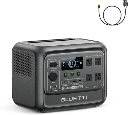 BLUETTI Elite 100 V2 Portable Power Station and Solar Cable, 1024Wh LFP Battery by BLUETTI