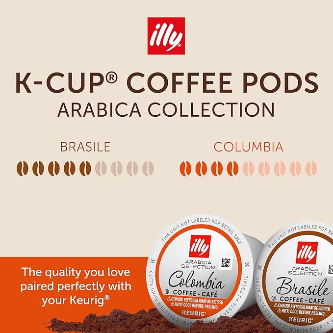 illy Coffee K Cup, Pods for Keurig Machines, Brasile & Colombia Single Origin - Image 2