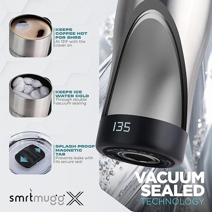X Heated Coffee Mug 19 oz., 8 Hour Battery Life, Self-Heating, Adjustable Temp - Image 4