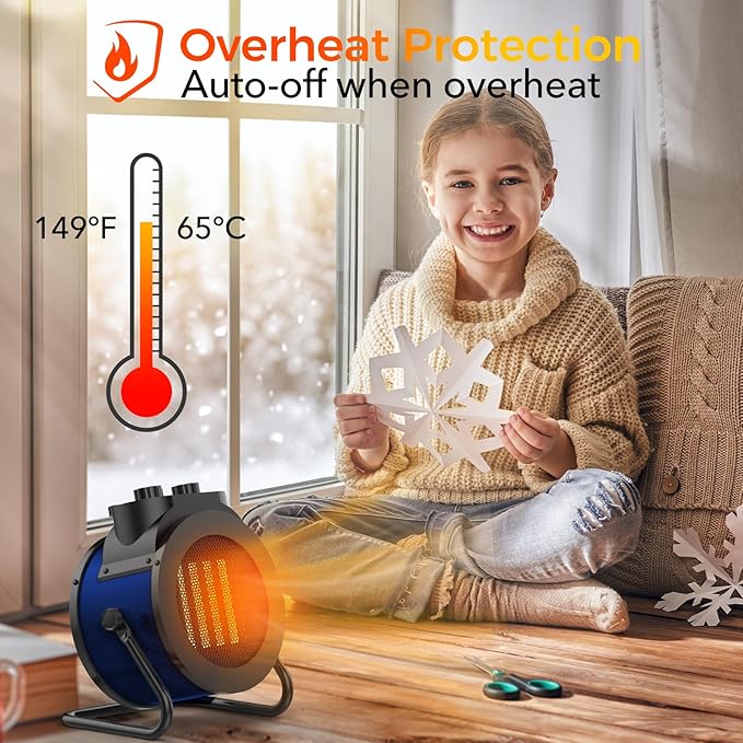 Space Heaters for Indoor Use, 1500W PTC Electric Heater - Image 5