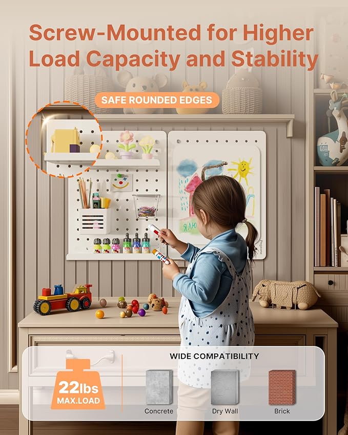 PEGZONE Pegboard Wall Organizer Combination Kit, Overall 25.4"x16.6" Metal - Image 2