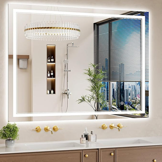 36"x48" LED Bathroom Mirror by WISSMILESHOME